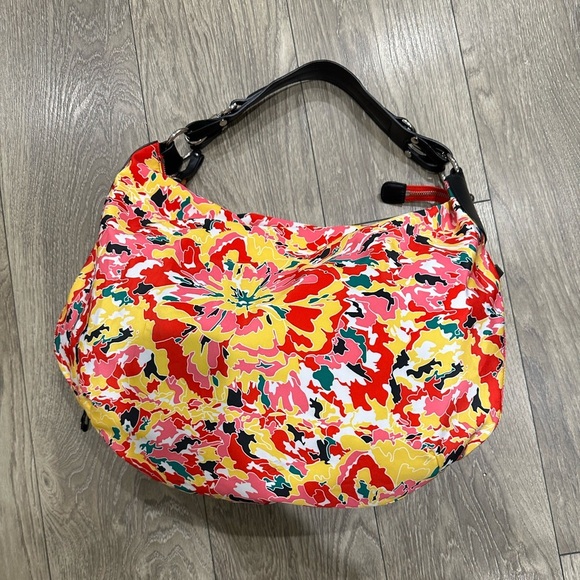 🌸💐Le Tennaur Colorful Bouquet Print Hobo Purse -🌸💐 - Picture 3 of 15